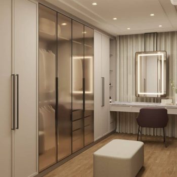 Wardrobe and dresses